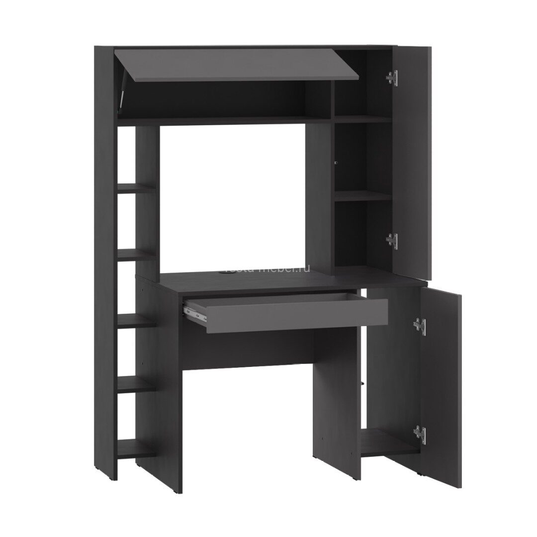 Комфорт Стол компьютерный 12.71 Антрацит, Темно-серый 3-4 откр