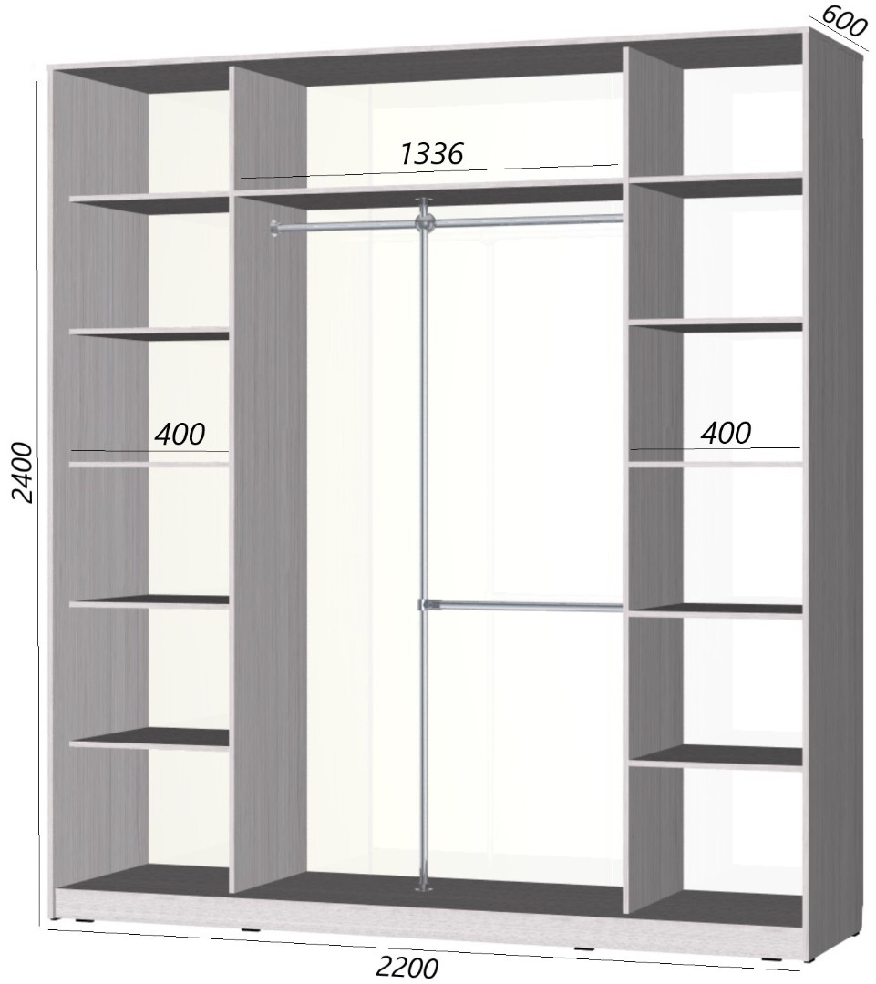 Trekhdvernye shkafy kupe 35540