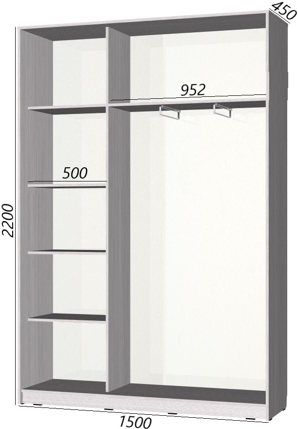 Dvukhdvernye shkafy kupe 39012