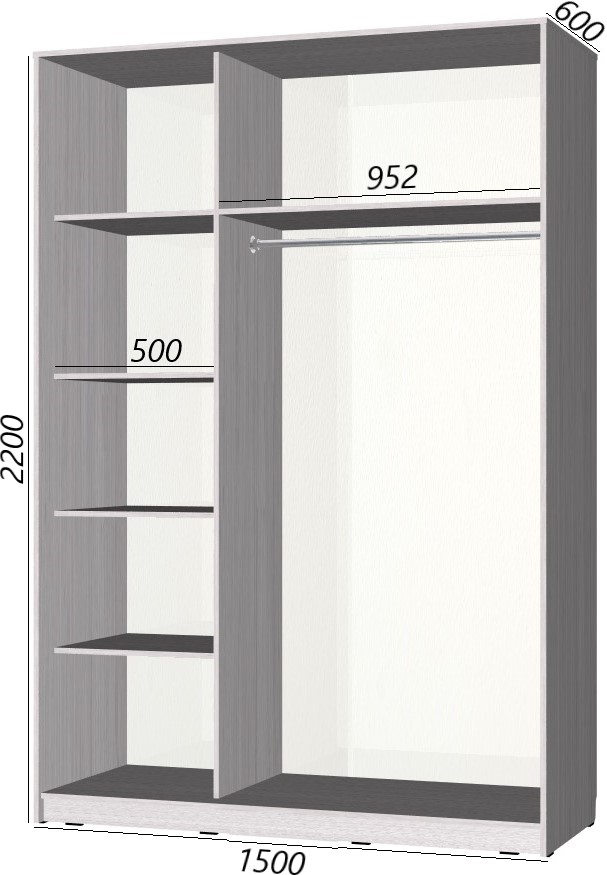 Dvukhdvernye shkafy kupe 39509