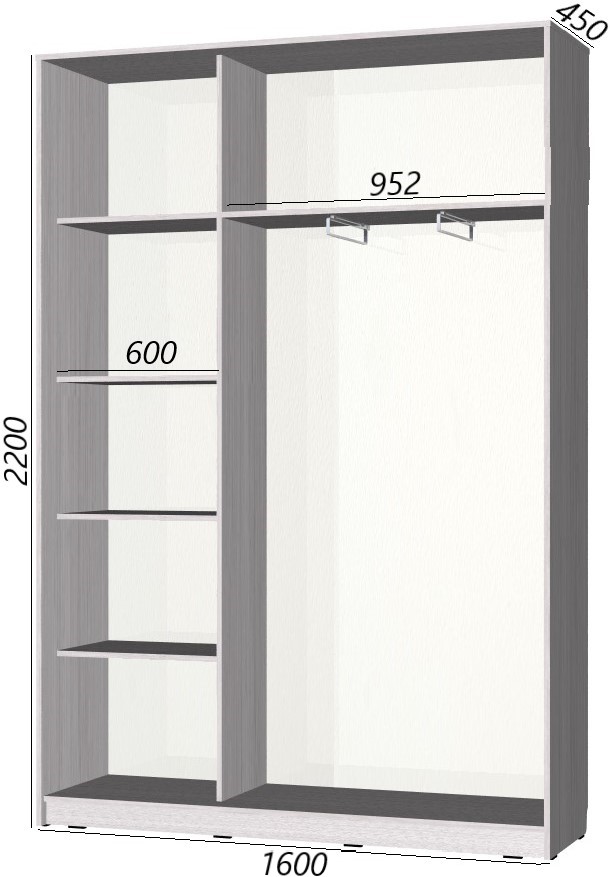 Dvukhdvernye shkafy kupe 41009