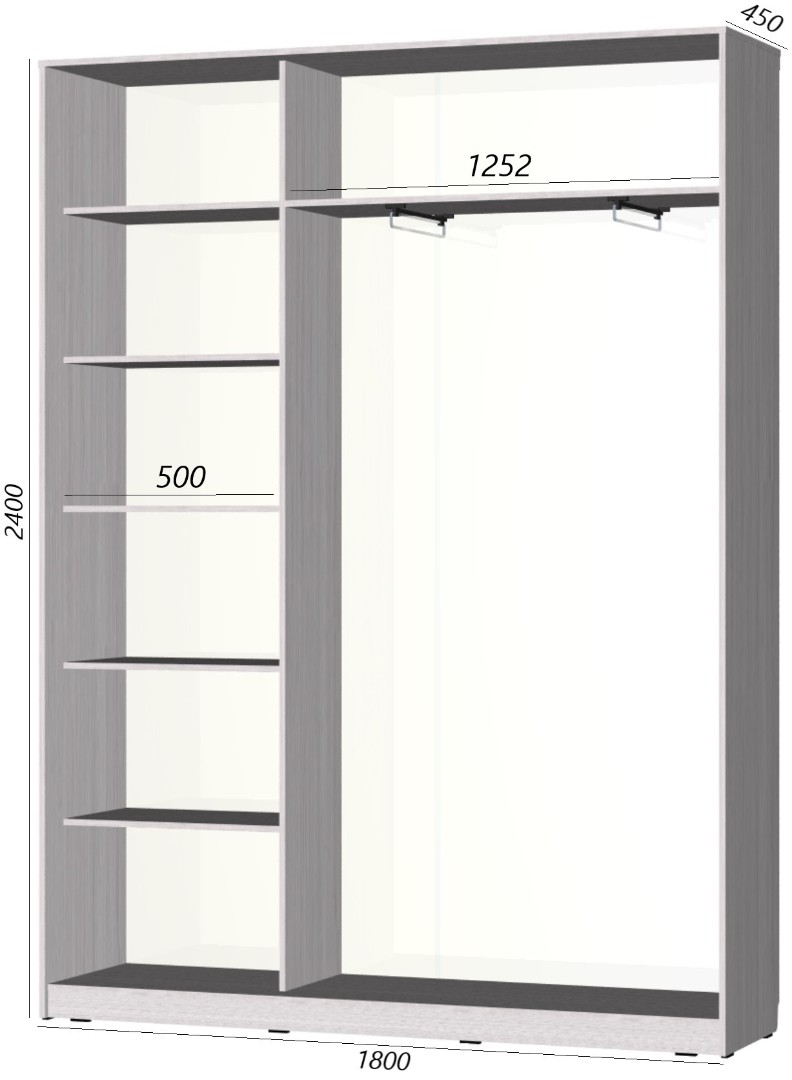 Dvukhdvernye shkafy kupe 41463