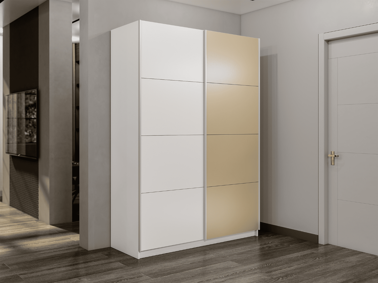 41902 prajm x dvernyij medium ldsp stekla fistashka belyij sneg